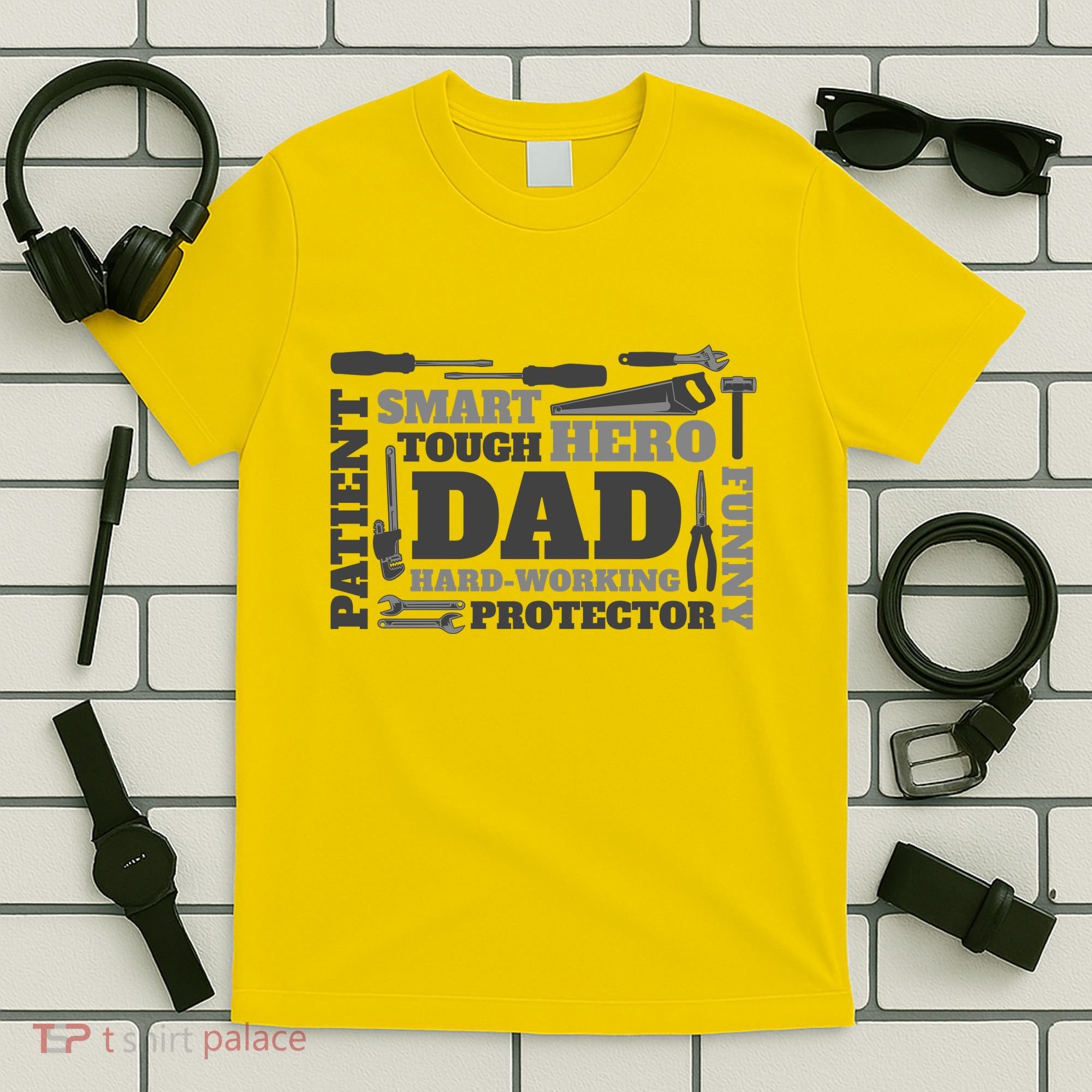 Hero Hard Working Dad Fathers Day Gift T-Shirt