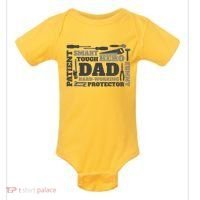 Hero Hard Working Dad Fathers Day Gift Baby Bodysuit thumb 0