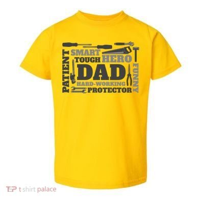 Hero Hard Working Dad Fathers Day Gift Toddler T-Shirt