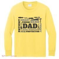 Hero Hard Working Dad Fathers Day Gift Kids Long Sleeve Shirt thumb 0