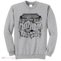 Hip Hop Ya Dont Stop Old School 80s 90s Boombox Tall Sweatshirt thumb 0
