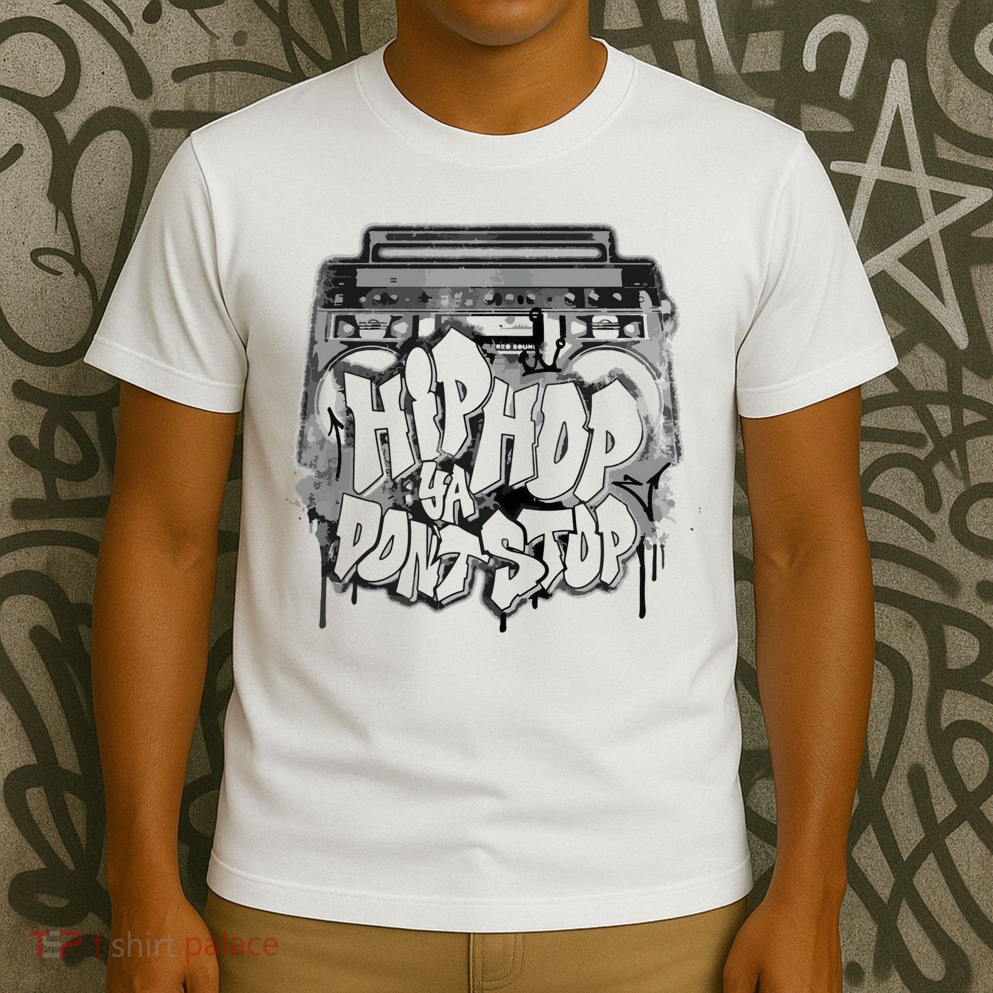 Hip Hop Ya Dont Stop Old School 80s 90s Boombox T-Shirt