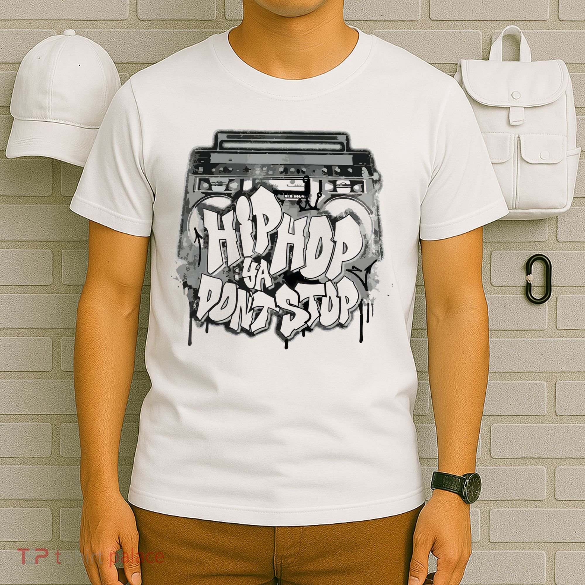 Hip Hop Ya Dont Stop Old School 80s 90s Boombox T-Shirt