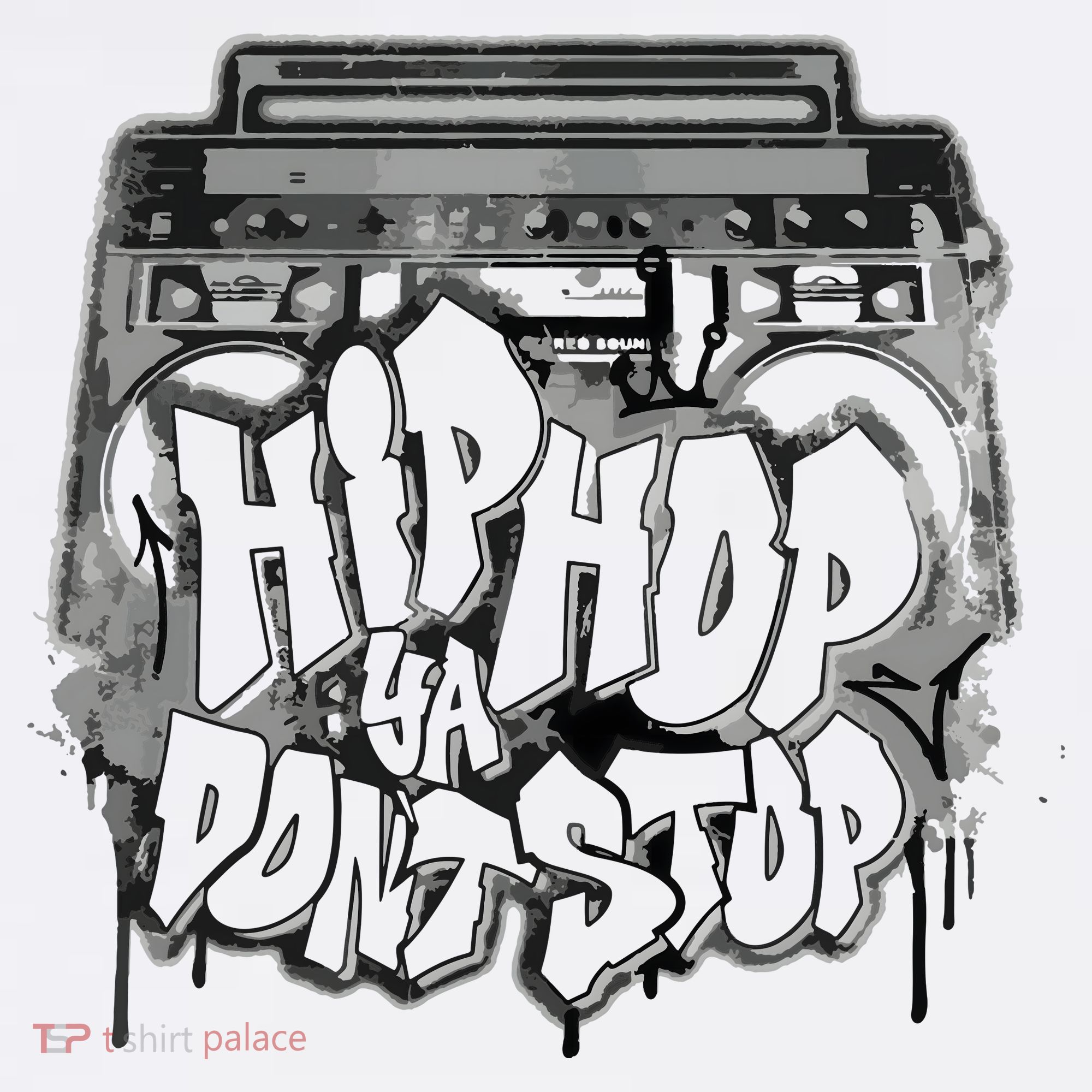 Hip Hop Ya Dont Stop Old School 80s 90s Boombox T-Shirt