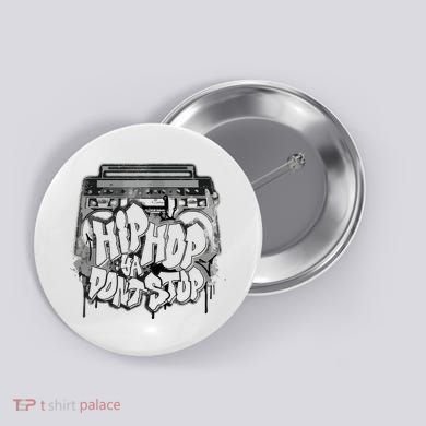 Hip Hop Ya Dont Stop Old School 80s 90s Boombox Button