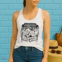 Hip Hop Ya Dont Stop Old School 80s 90s Boombox Women's Tank Top thumb 2