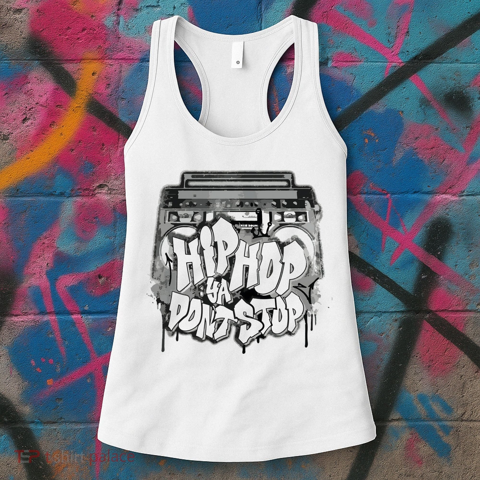 Hip Hop Ya Dont Stop Old School 80s 90s Boombox Women's Tank Top