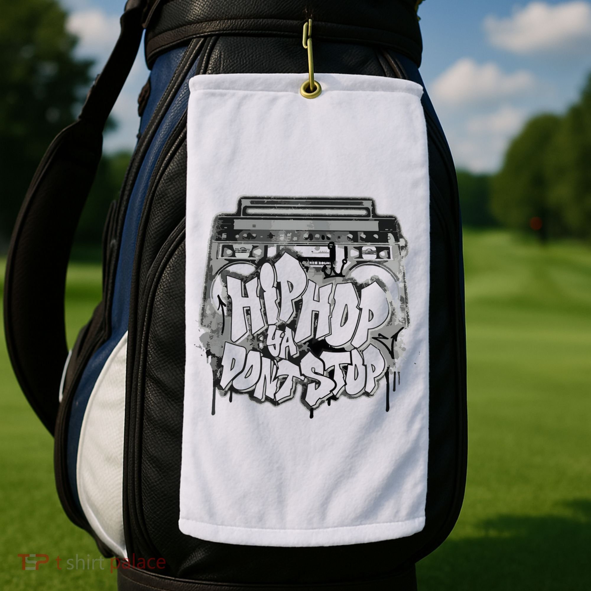 Hip Hop Ya Dont Stop Old School 80s 90s Boombox Golf Towel