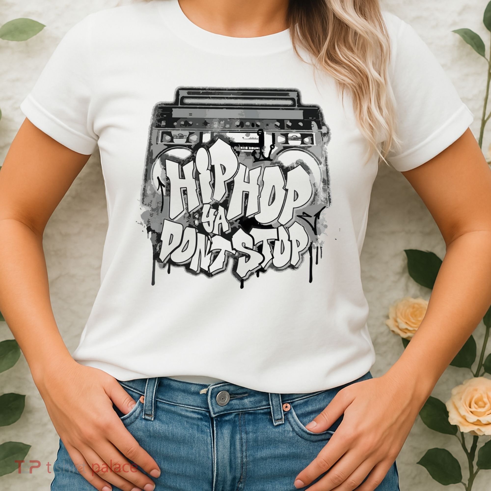 Hip Hop Ya Dont Stop Old School 80s 90s Boombox Women's T-Shirt