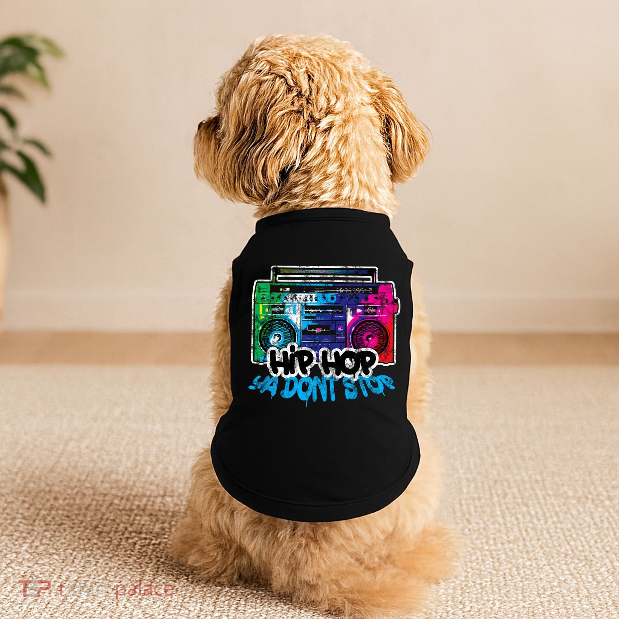 Hip Hop Ya Dont Stop Old School Boombox 80s Doggie Tank