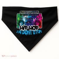Hip Hop Ya Dont Stop Old School Boombox 80s USA-Made Doggie Bandana thumb 0