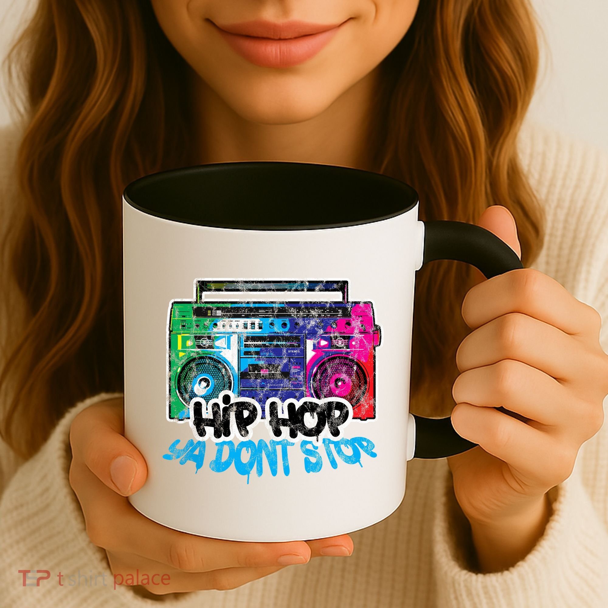 Hip Hop Ya Dont Stop Old School Boombox 80s Coffee Mug