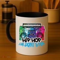 Hip Hop Ya Dont Stop Old School Boombox 80s Coffee Mug thumb 4