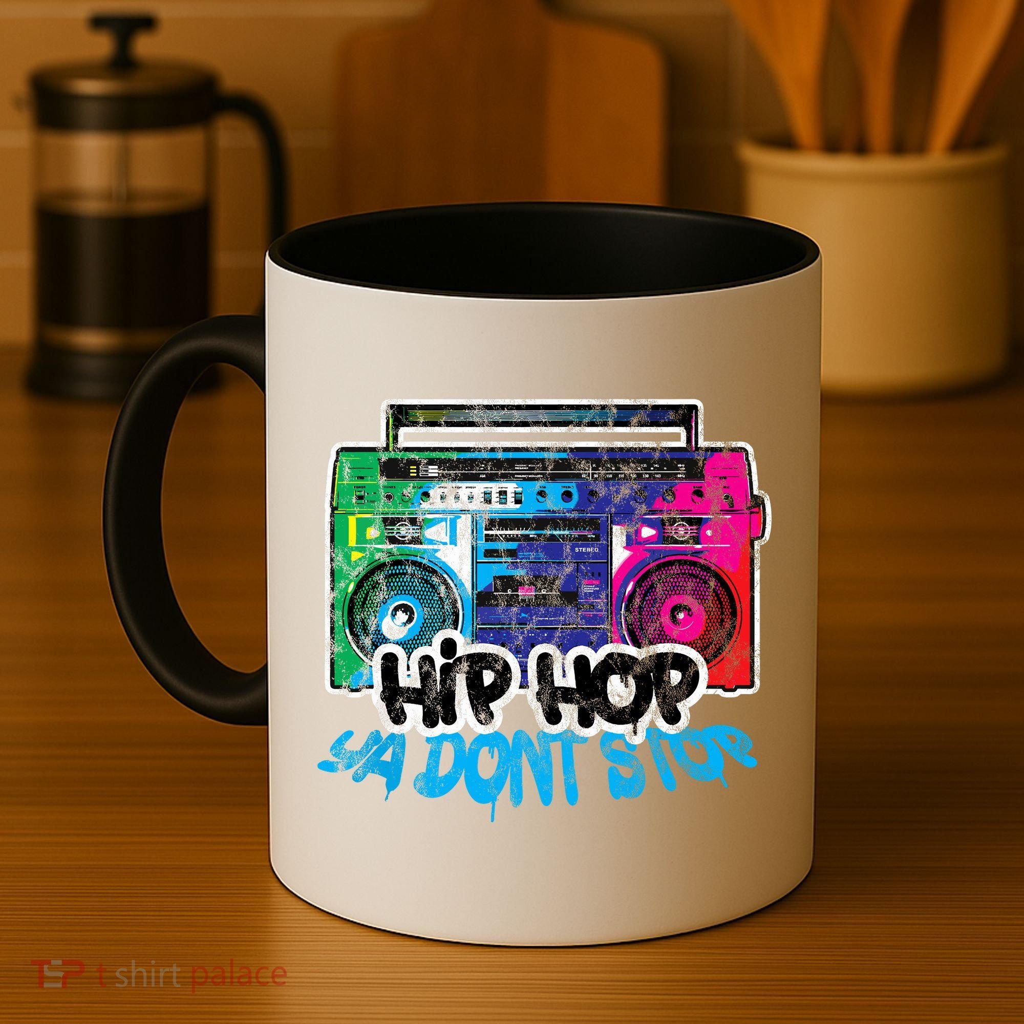 Hip Hop Ya Dont Stop Old School Boombox 80s Coffee Mug