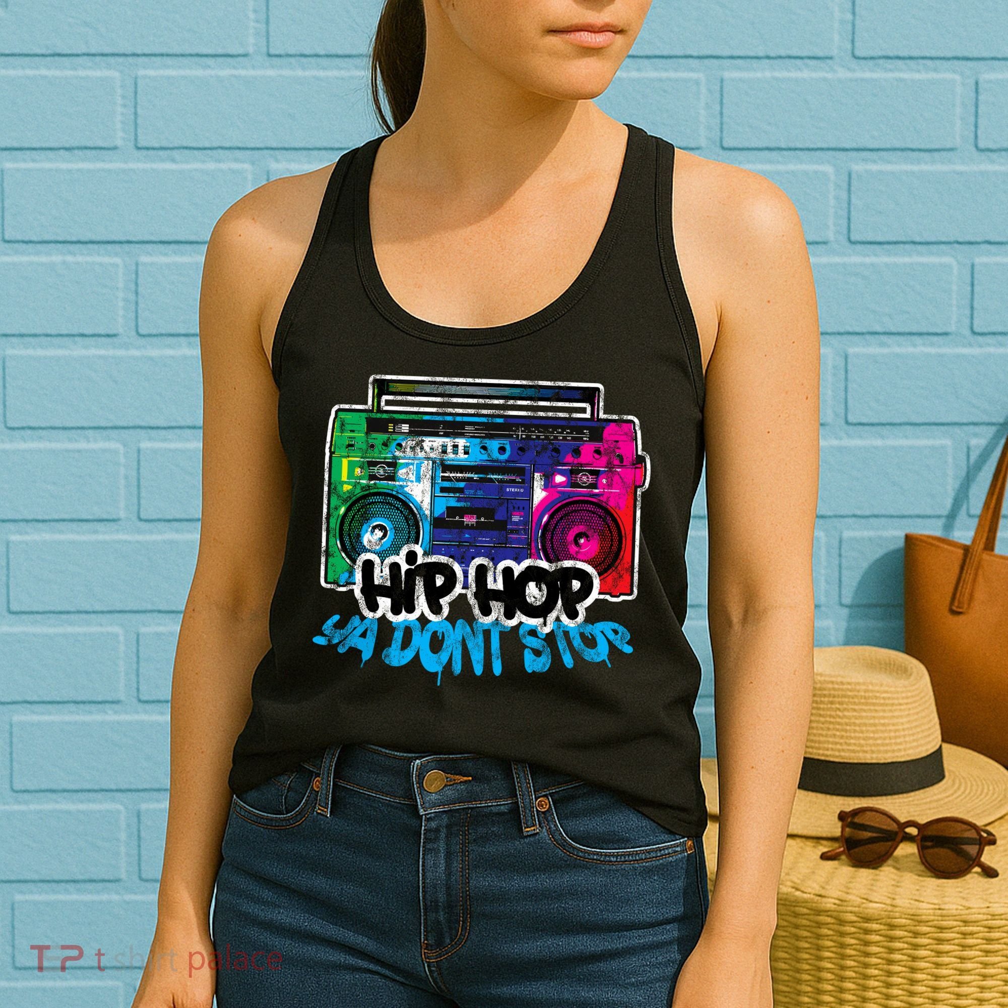 Hip Hop Ya Dont Stop Old School Boombox 80s Women's Tank Top