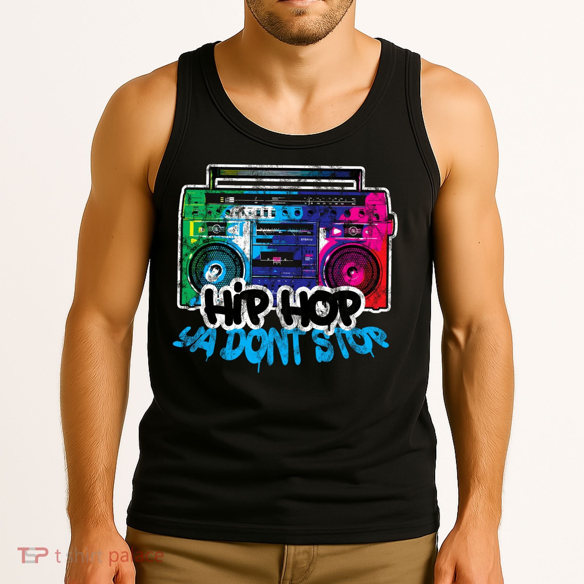 Hip Hop Ya Dont Stop Old School Boombox 80s Tank Top