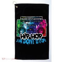 Hip Hop Ya Dont Stop Old School Boombox 80s Golf Towel thumb 0