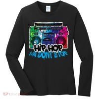 Hip Hop Ya Dont Stop Old School Boombox 80s Women's Long Sleeve Shirt thumb 0