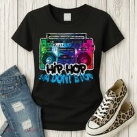 Hip Hop Ya Dont Stop Old School Boombox 80s Women's T-Shirt thumb 3