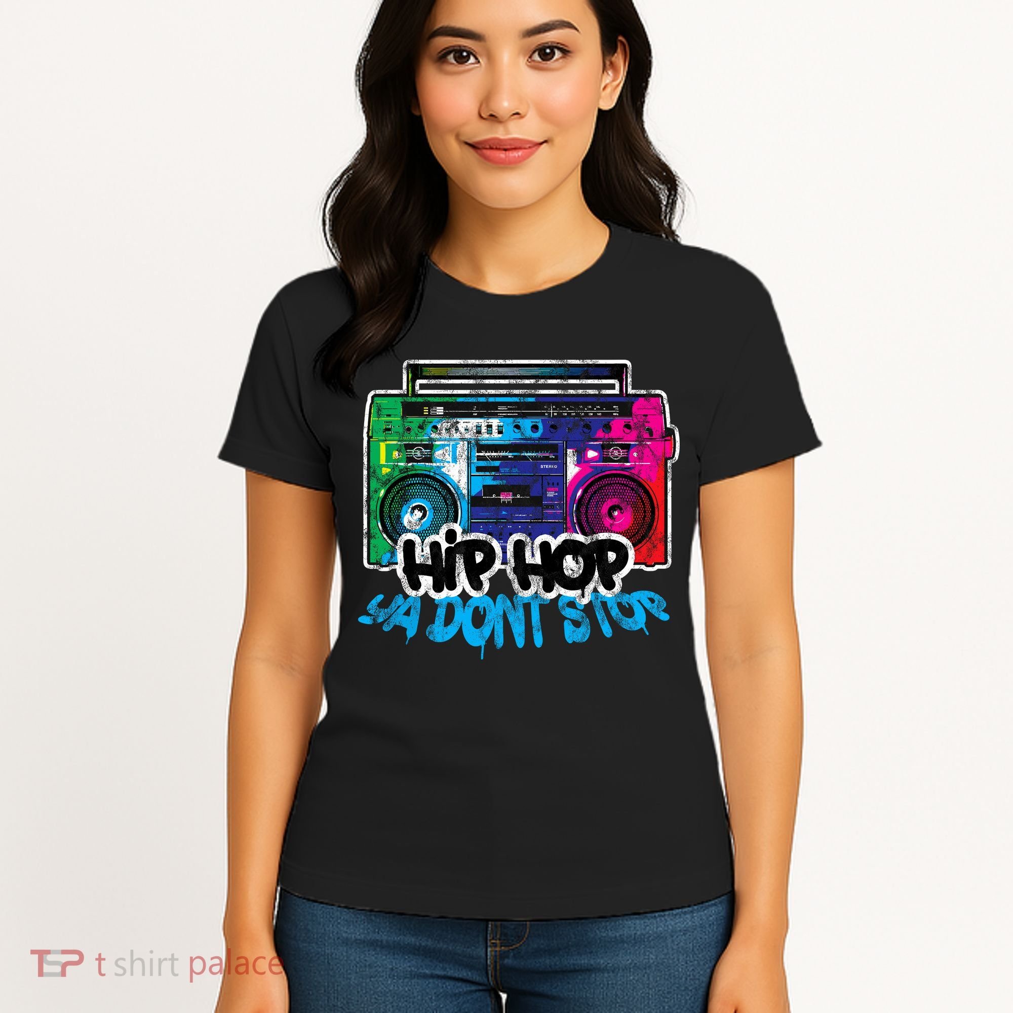 Hip Hop Ya Dont Stop Old School Boombox 80s Women's T-Shirt