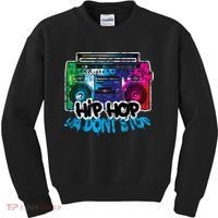 Hip Hop Ya Dont Stop Old School Boombox 80s Kids Sweatshirt thumb 0