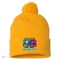 Hip Hop Ya Dont Stop Old School Boombox 80s Pom Pom 12in Knit Beanie thumb 0