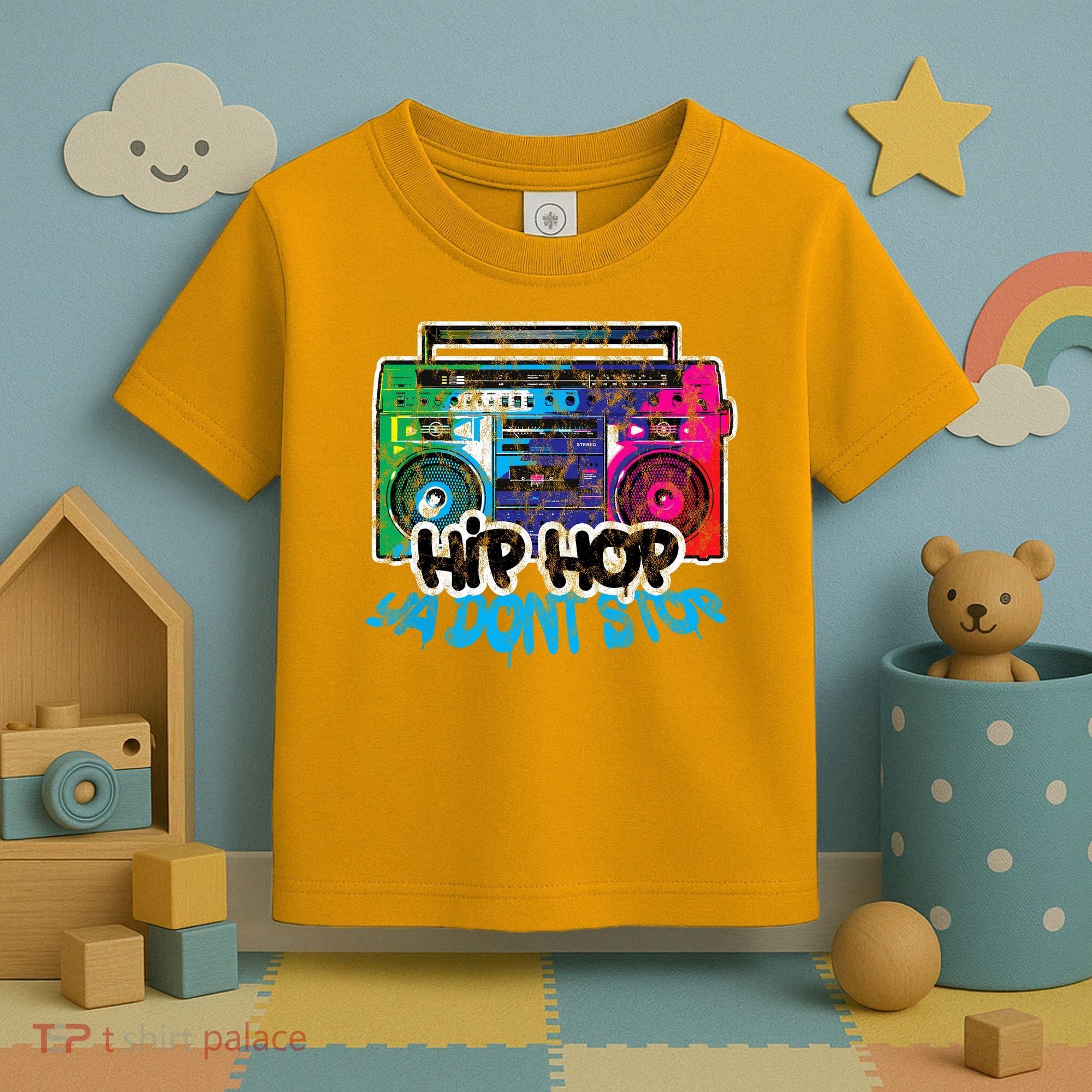 Hip Hop Ya Dont Stop Old School Boombox 80s Toddler T-Shirt