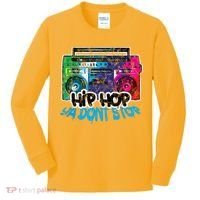 Hip Hop Ya Dont Stop Old School Boombox 80s Kids Long Sleeve Shirt thumb 0
