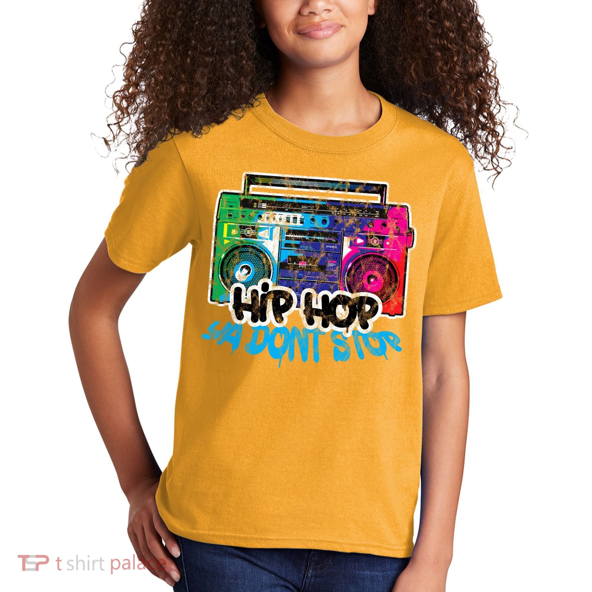 Hip Hop Ya Dont Stop Old School Boombox 80s Kids T-Shirt