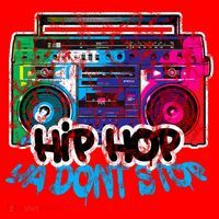 Hip Hop Ya Dont Stop Old School Boombox 80s Santa Hat thumb 1