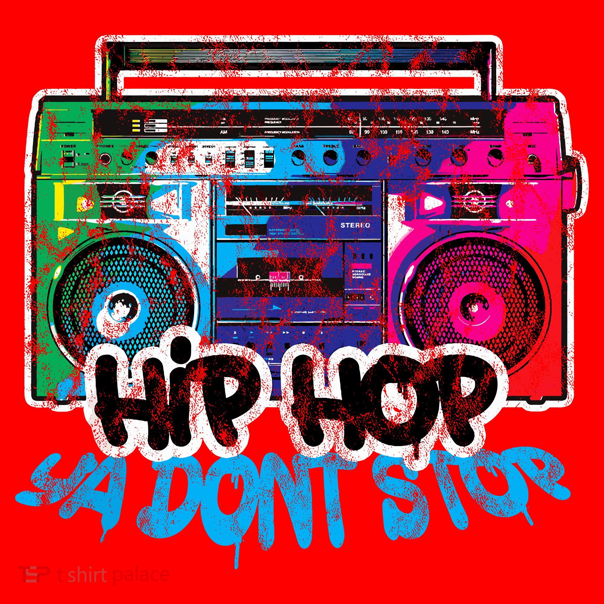 Hip Hop Ya Dont Stop Old School Boombox 80s Santa Hat
