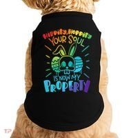 Hippity Hoppity your soul is now my property Funny Easter Doggie Tank thumb 0