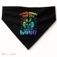 Hippity Hoppity your soul is now my property Funny Easter USA-Made Doggie Bandana thumb 0
