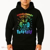 Hippity Hoppity your soul is now my property Funny Easter Hoodie thumb 2