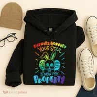 Hippity Hoppity your soul is now my property Funny Easter Hoodie thumb 4