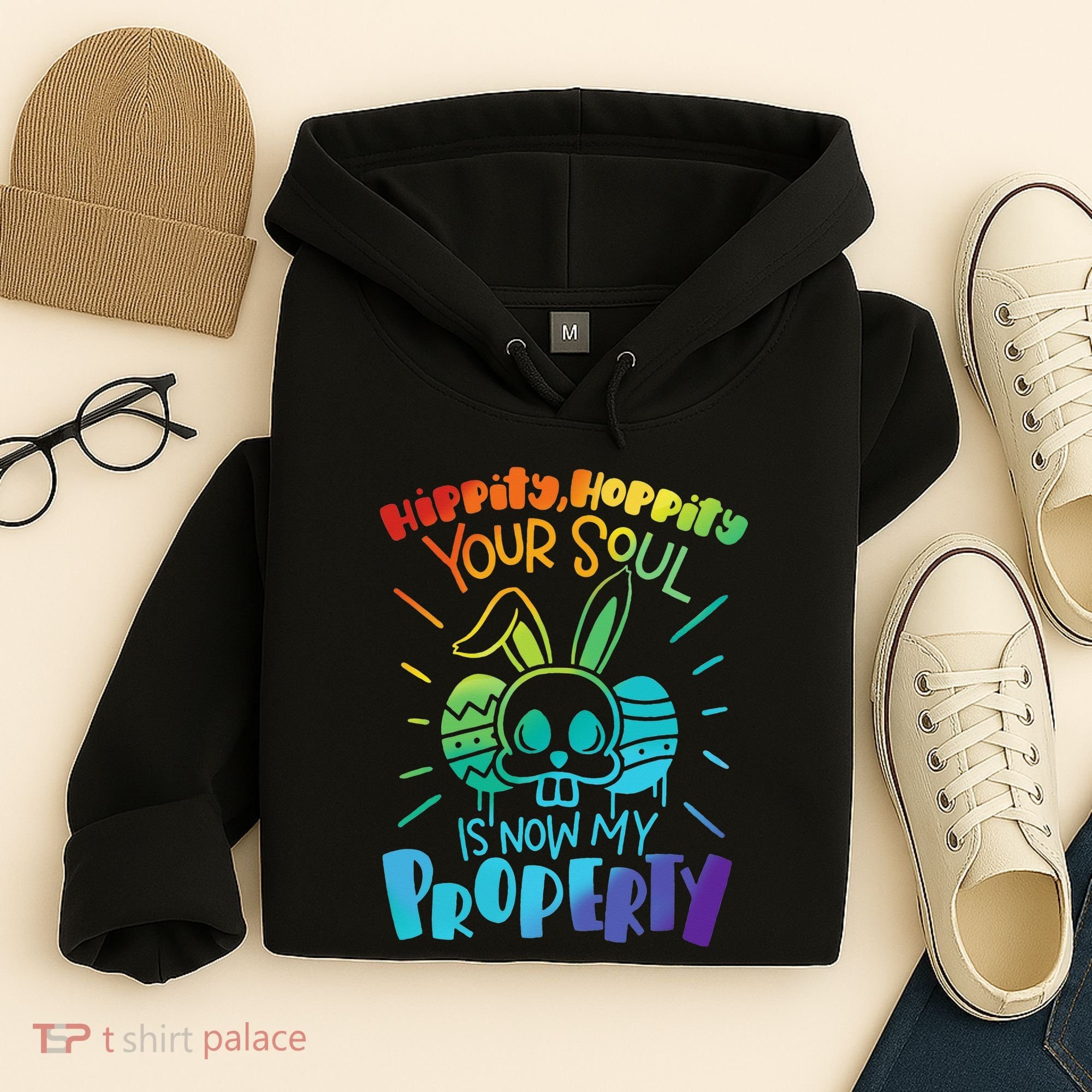 Hippity Hoppity your soul is now my property Funny Easter Hoodie