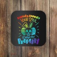 Hippity Hoppity your soul is now my property Funny Easter Coaster thumb 0