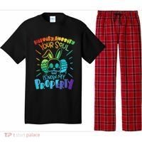 Hippity Hoppity your soul is now my property Funny Easter Pajama Set thumb 0