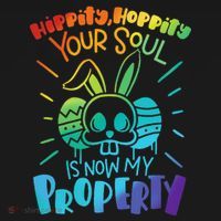 Hippity Hoppity your soul is now my property Funny Easter Women's Hoodie thumb 2