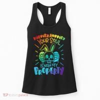 Hippity Hoppity your soul is now my property Funny Easter Women's Tank Top thumb 0