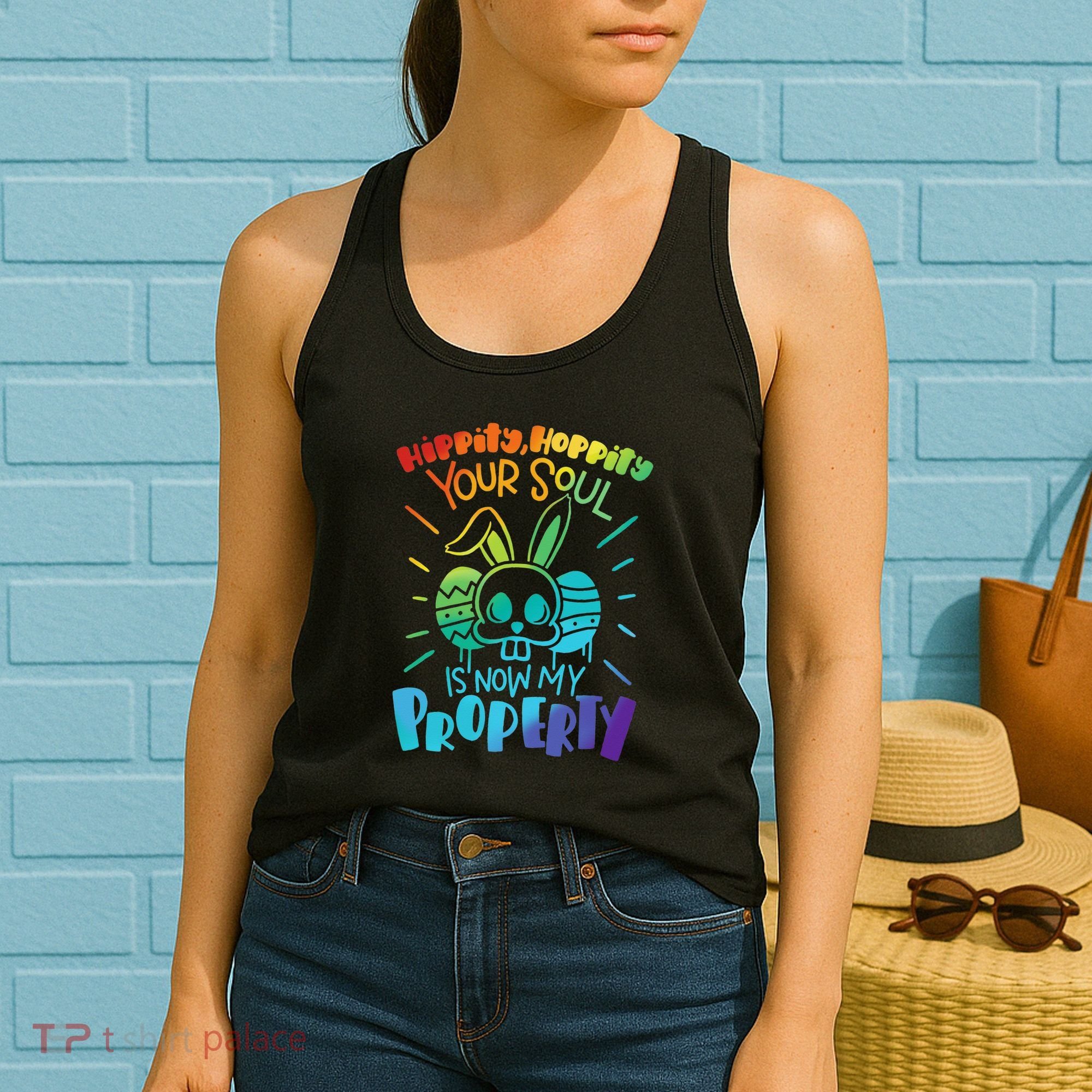 Hippity Hoppity your soul is now my property Funny Easter Women's Tank Top