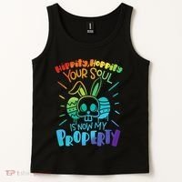Hippity Hoppity your soul is now my property Funny Easter Tank Top thumb 2