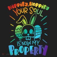 Hippity Hoppity your soul is now my property Funny Easter Golf Towel thumb 3