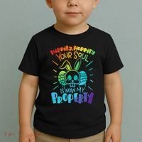 Hippity Hoppity your soul is now my property Funny Easter Toddler T-Shirt thumb 2