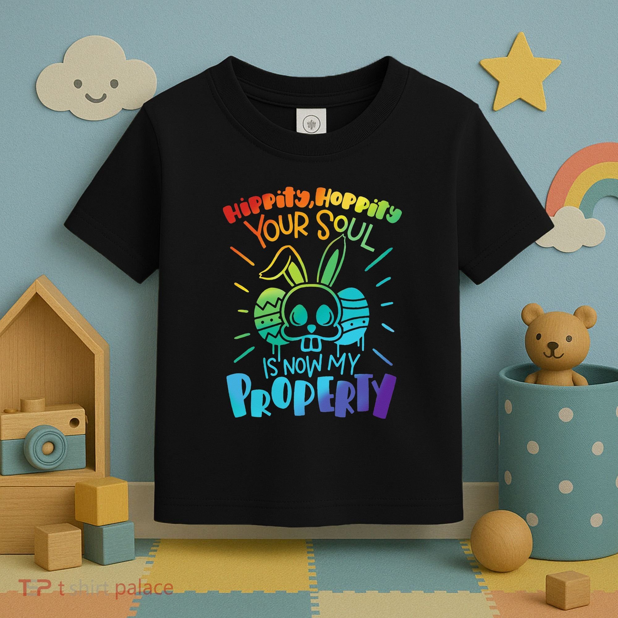Hippity Hoppity your soul is now my property Funny Easter Toddler T-Shirt