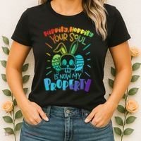 Hippity Hoppity your soul is now my property Funny Easter Women's T-Shirt thumb 2