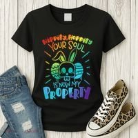 Hippity Hoppity your soul is now my property Funny Easter Women's T-Shirt thumb 3