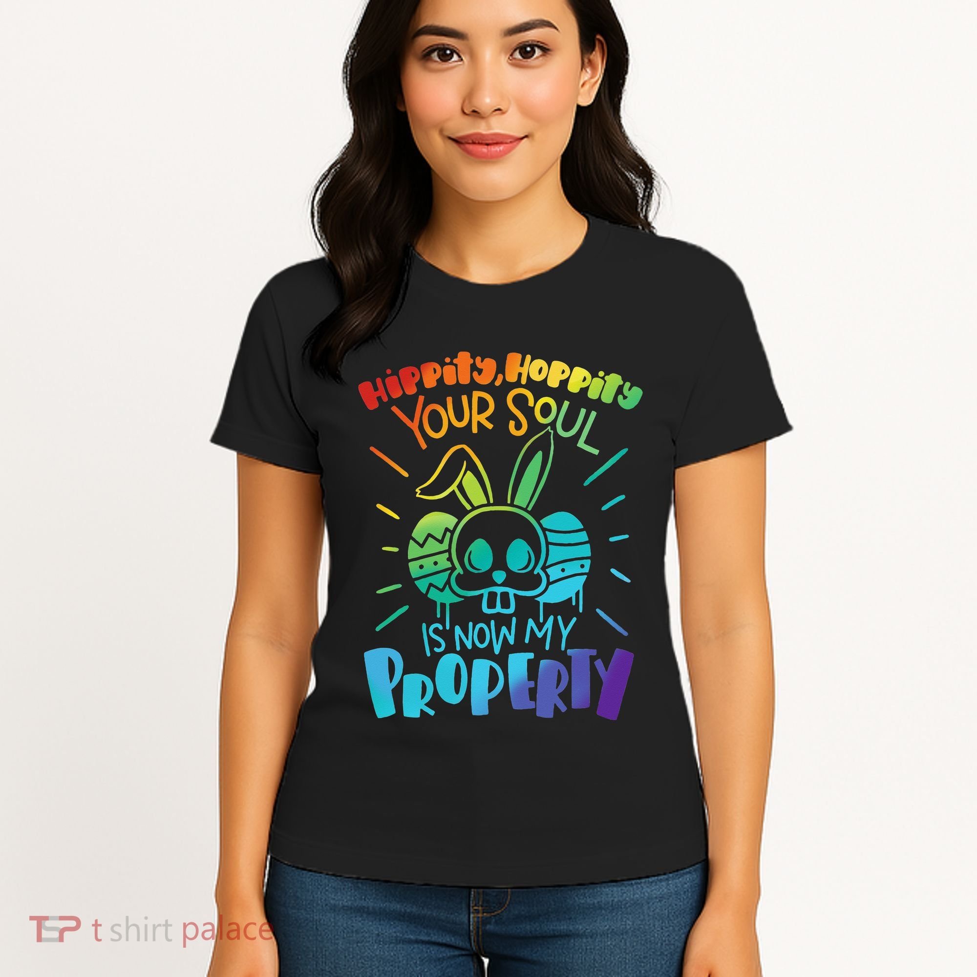 Hippity Hoppity your soul is now my property Funny Easter Women's T-Shirt