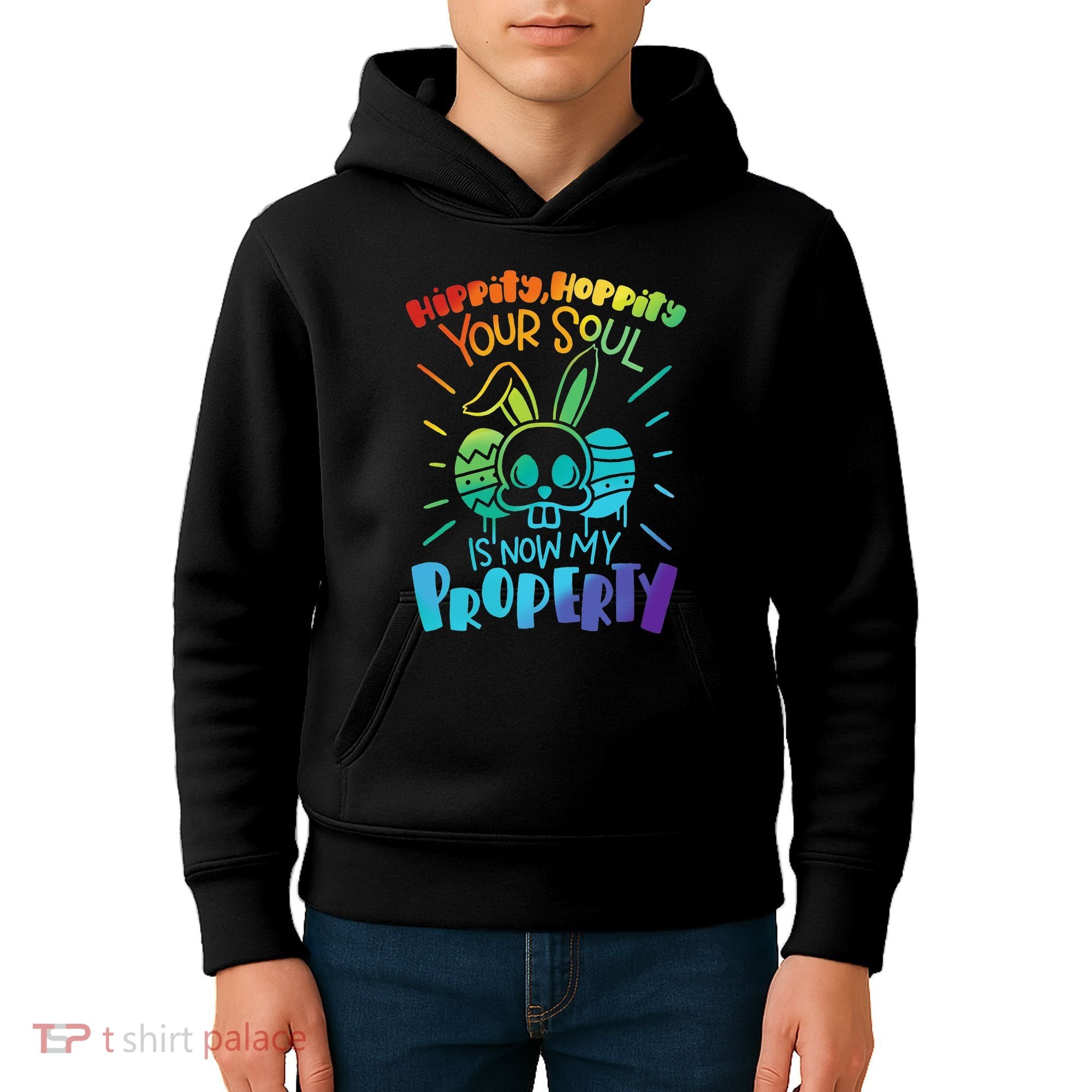 Hippity Hoppity your soul is now my property Funny Easter Kids Hoodie