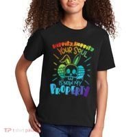 Hippity Hoppity your soul is now my property Funny Easter Kids T-Shirt thumb 2